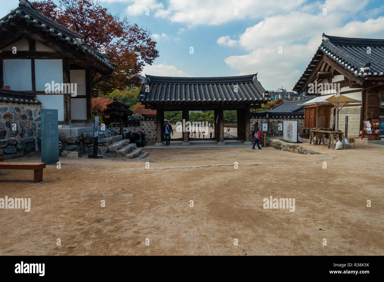 Namsangol anok Village is a traditional, old village in Seoul, South Korea. Stock Photo