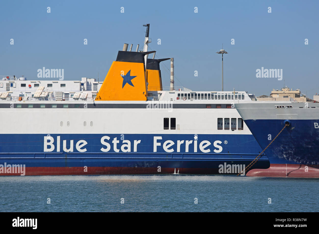 PIRAEUS, GREECE - MAY 04, 2015: Big Blue Star Ferries Ship at Commercial  Port in Piraeus, Greece Stock Photo - Alamy