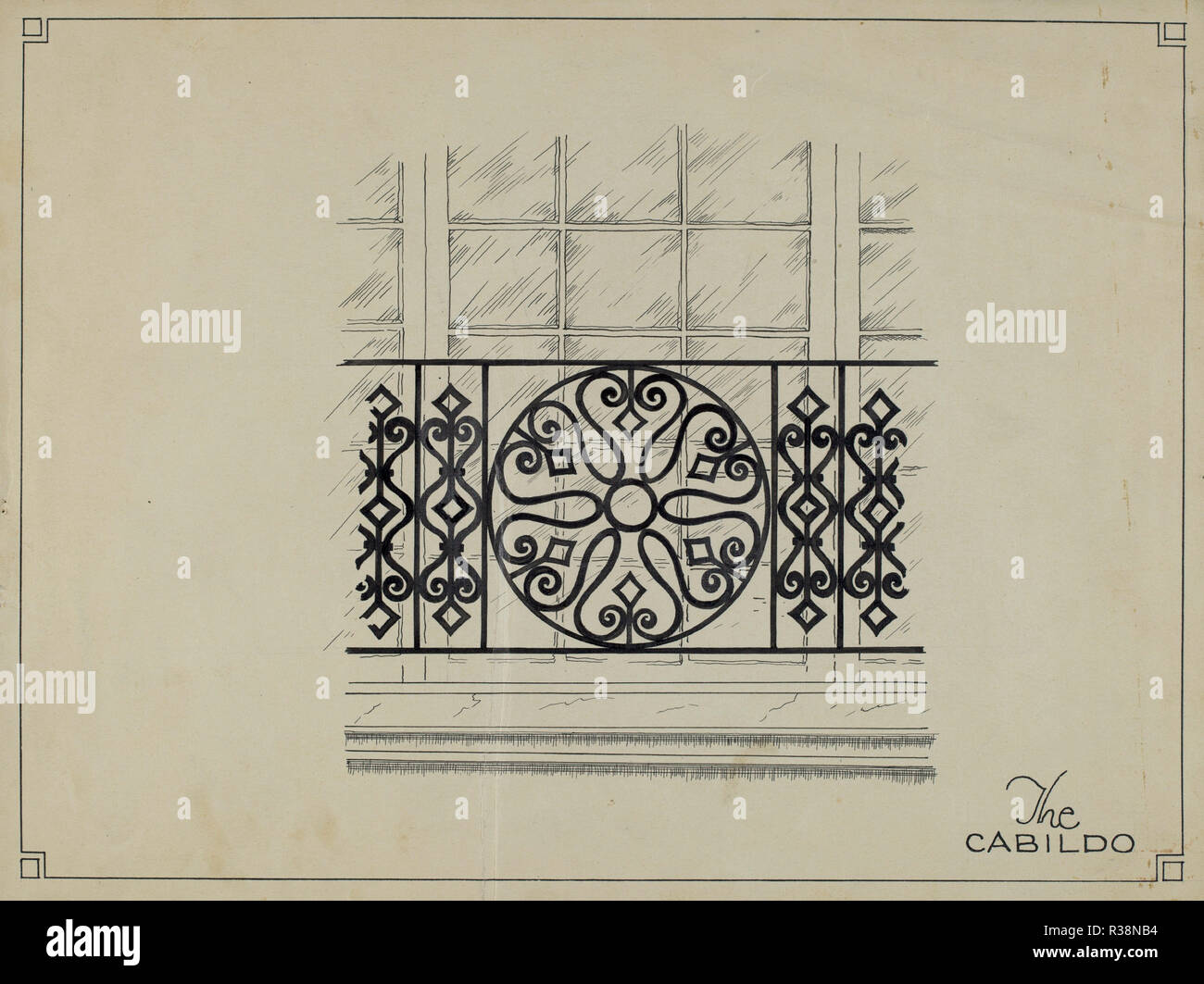 Window Grille. Dated 1935/1942. Dimensions overall 22.9 x 30.5 cm (9
