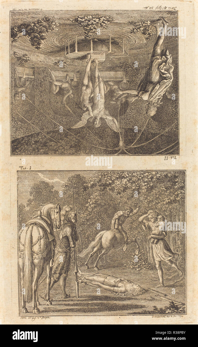Idris. Dated: 1789. Medium: etching. Museum: National Gallery of Art, Washington DC. Author: Daniel Nikolaus Chodowiecki. Stock Photo