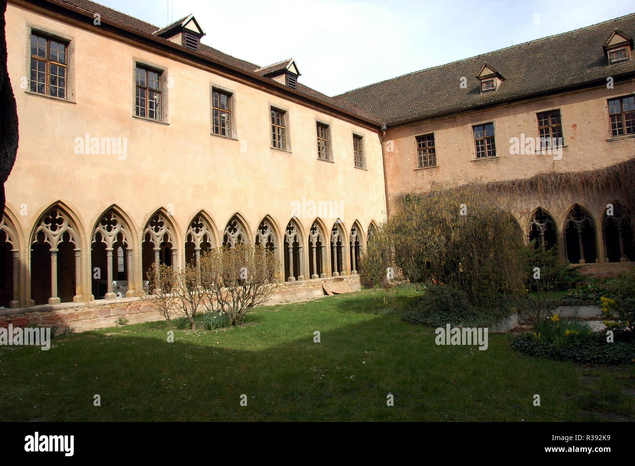 cloister of the former dominican congregation in colmar / alsace Stock Photo