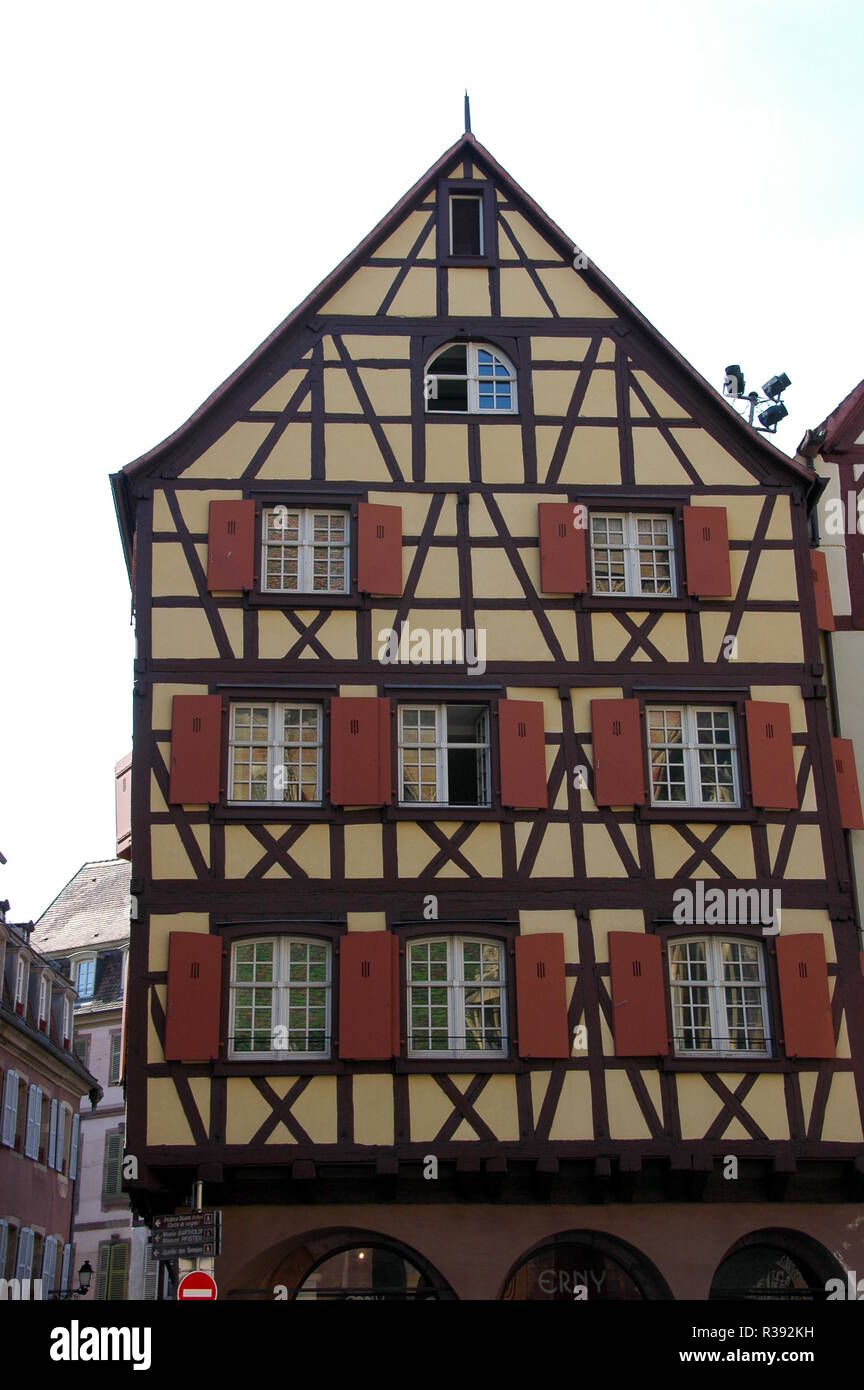 half-timbered house in colmar Stock Photo