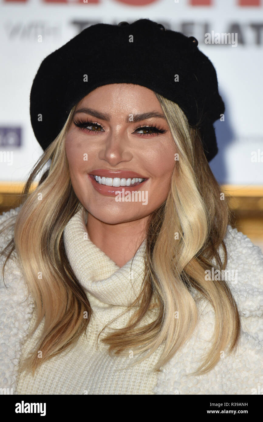 LONDON, UK. November 21, 2018: Chloe Sims at the "Surviving Christmas
