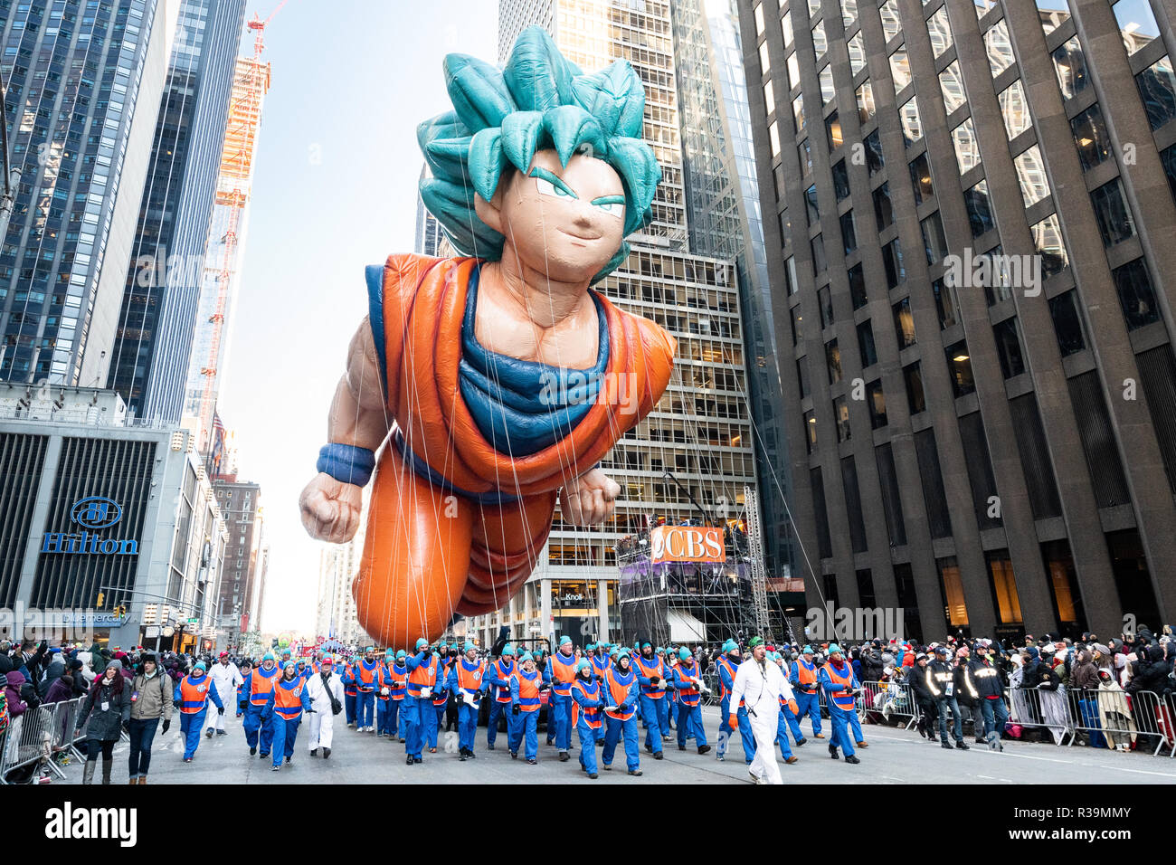 Goku balloon seen during the 2018 Macy