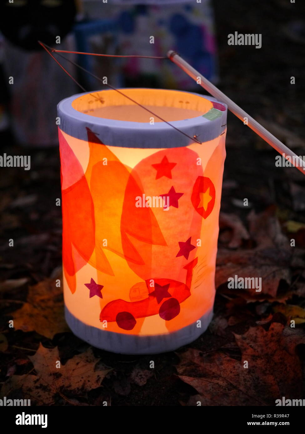 Selfmade lantern created for german tradition to celebrate St. Martin's