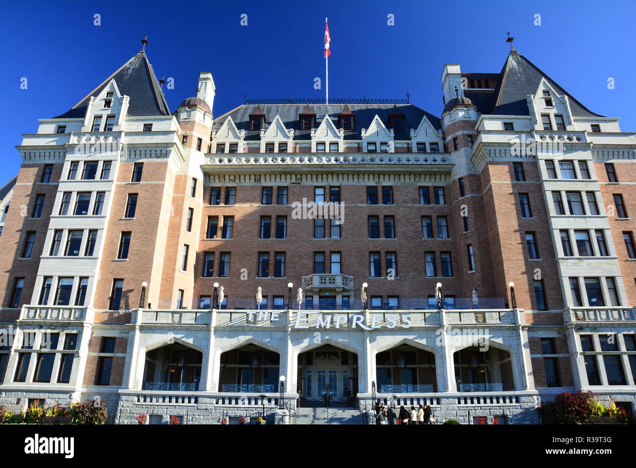 Empress Hotel in Victoria BC, Canada, a Victoria landmark. Stock Photo