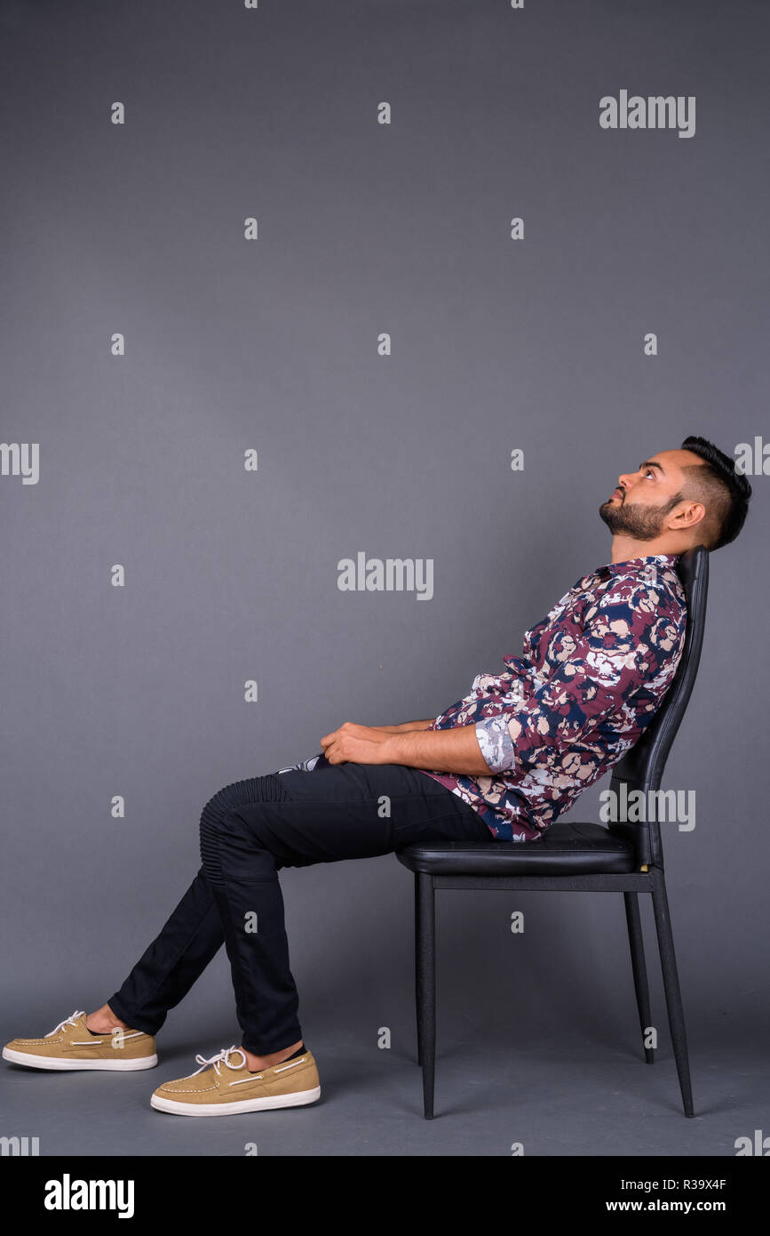 Indian young man full profile hi-res stock photography and images - Alamy