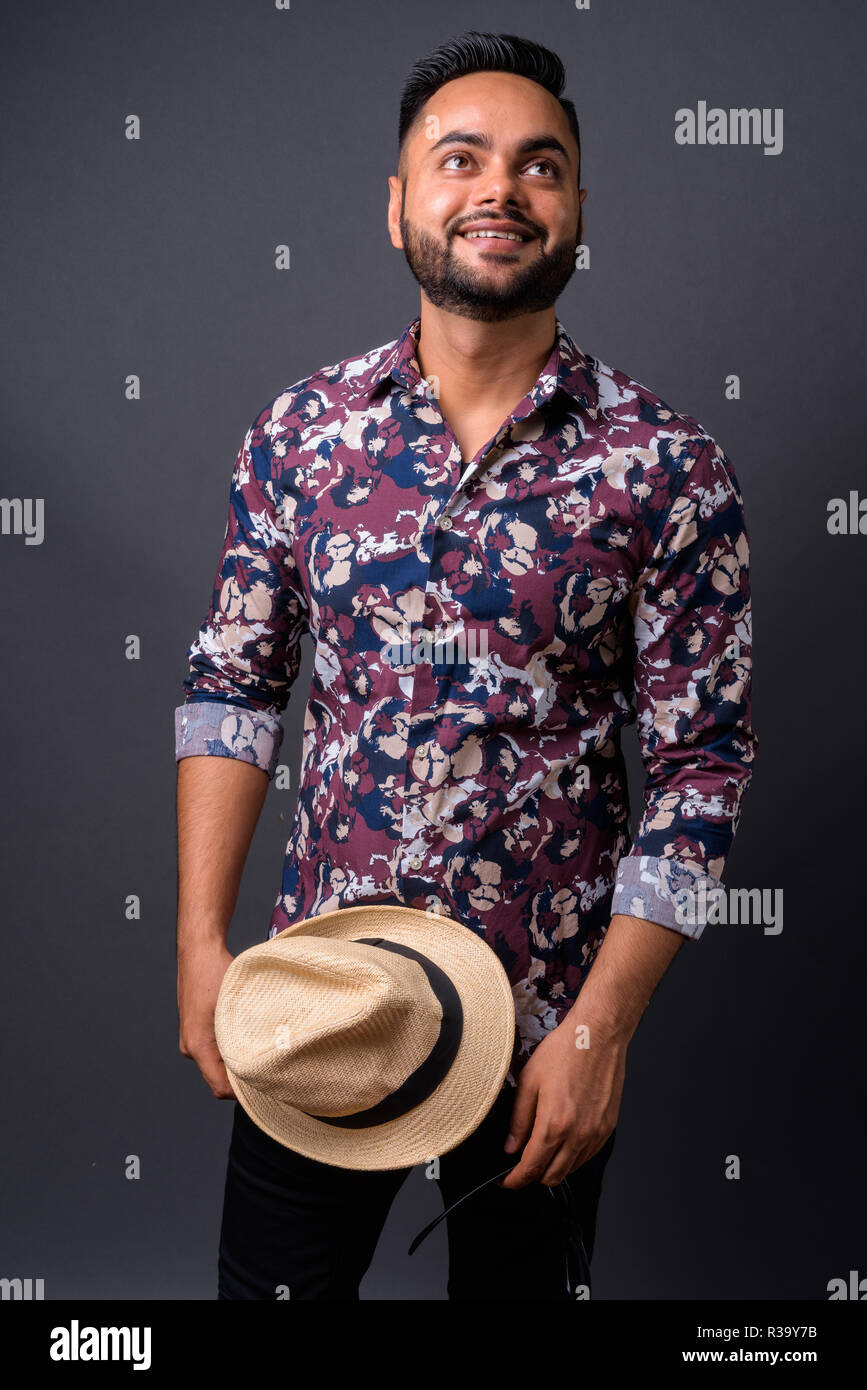 Young happy bearded indian tourist hi-res stock photography and images ...