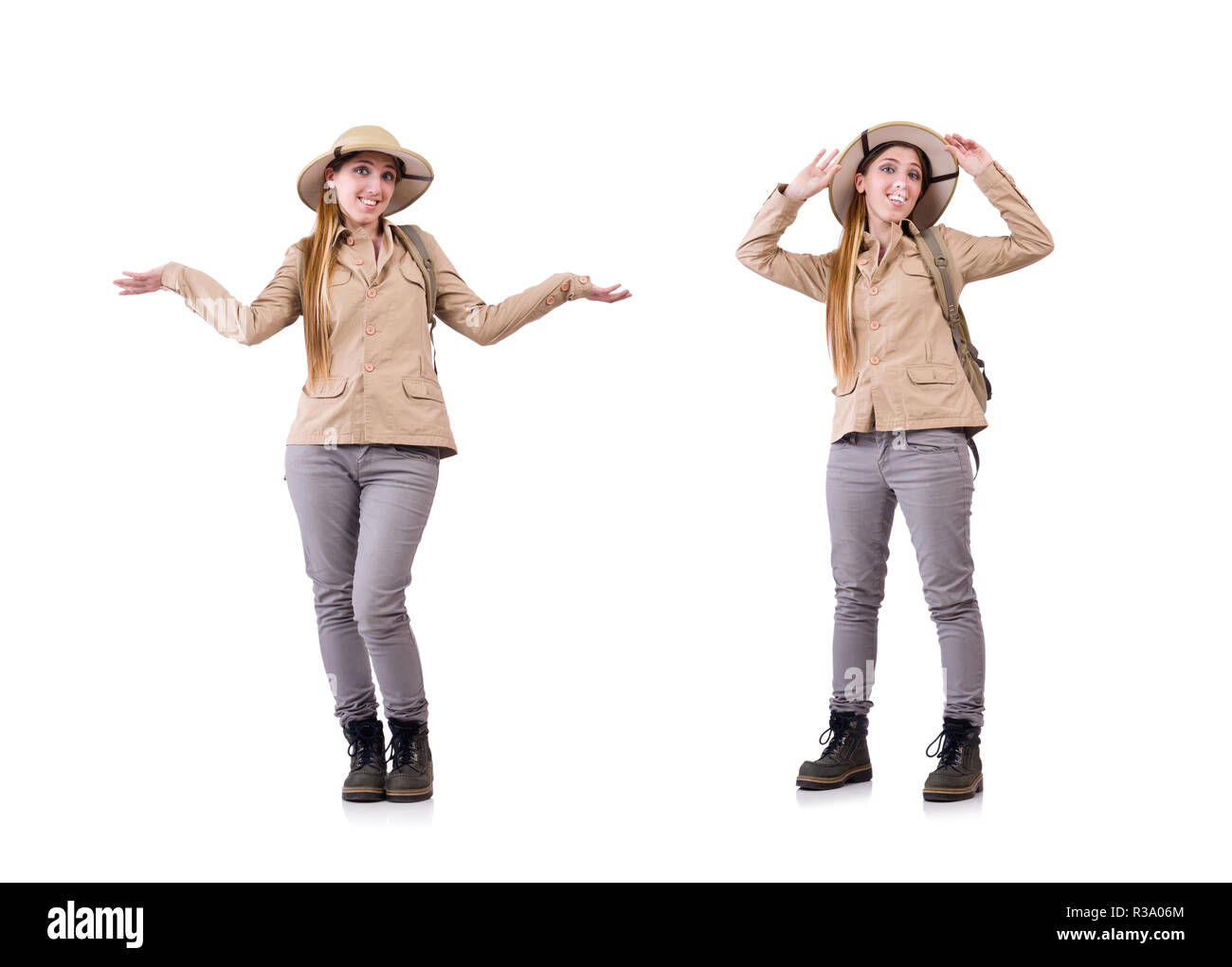 Pith helmet woman hi-res stock photography and images - Alamy