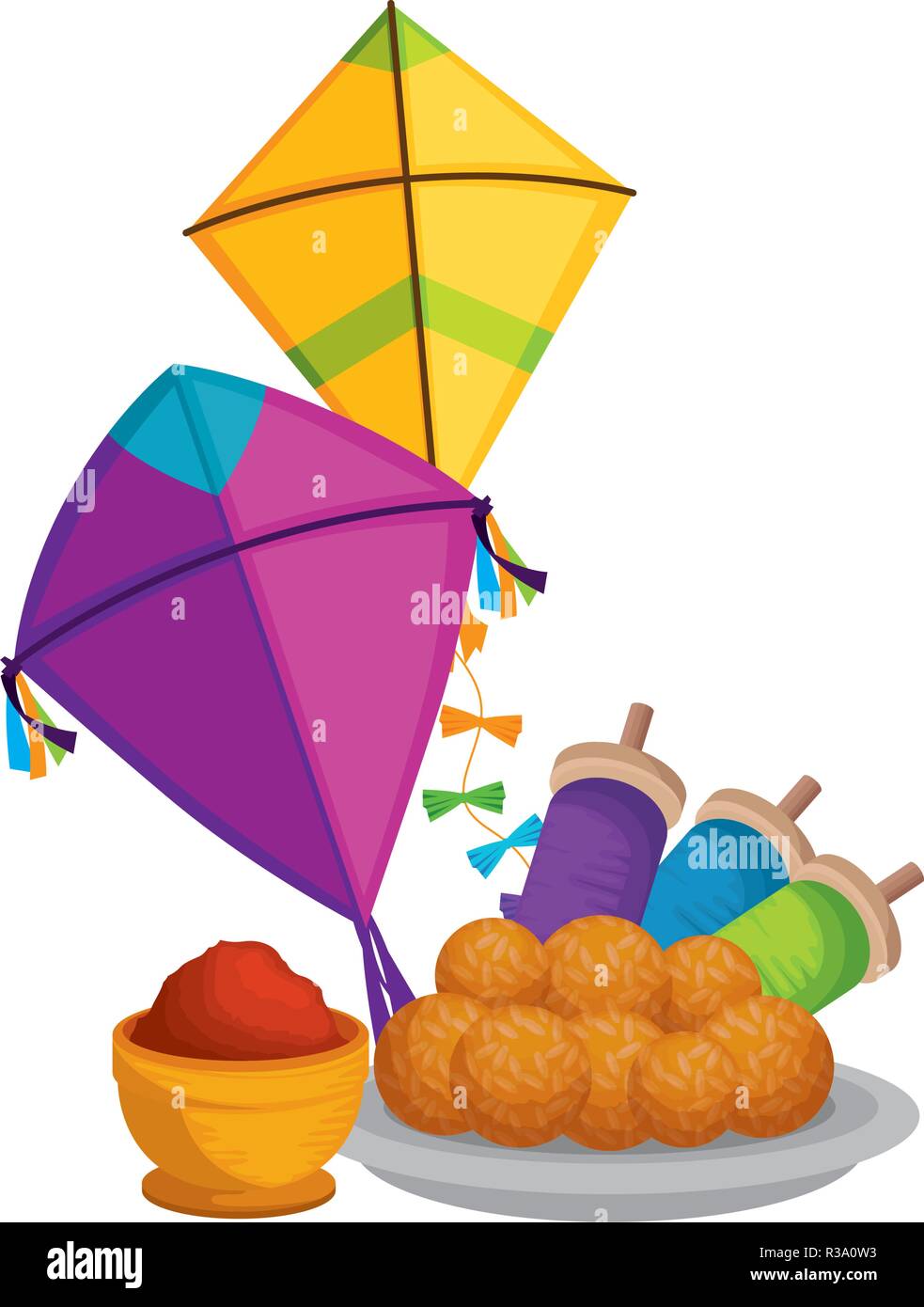 happy lohri celebration icons stock vector image art alamy https www alamy com happy lohri celebration icons image225798975 html