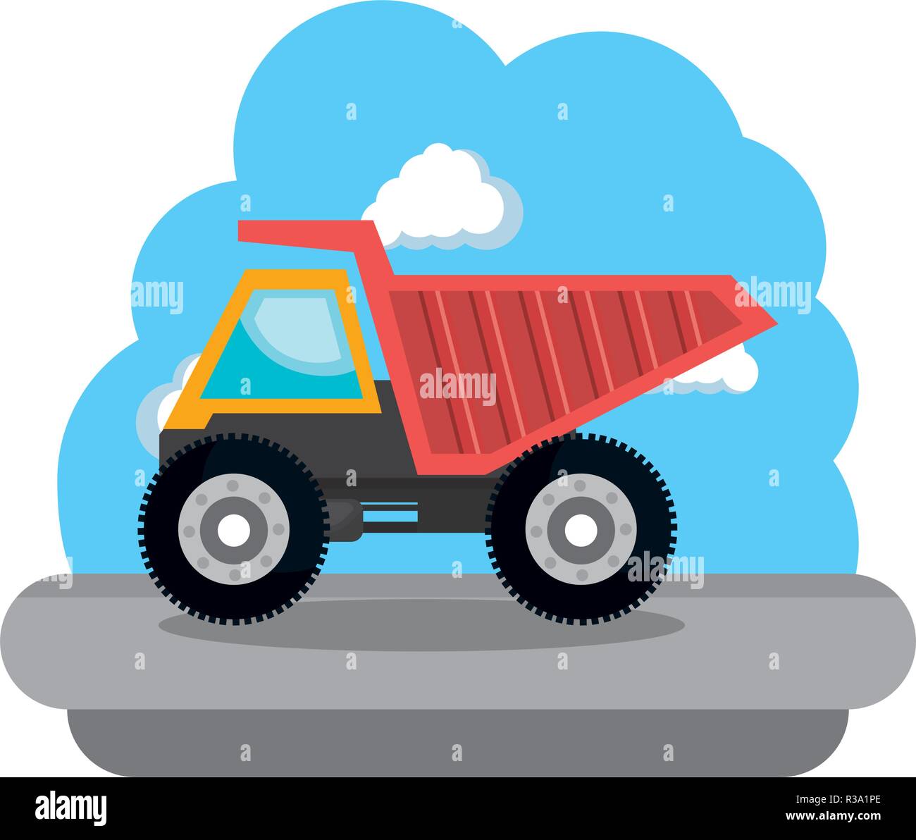 construction dump truck vehicle icon Stock Vector Image & Art - Alamy