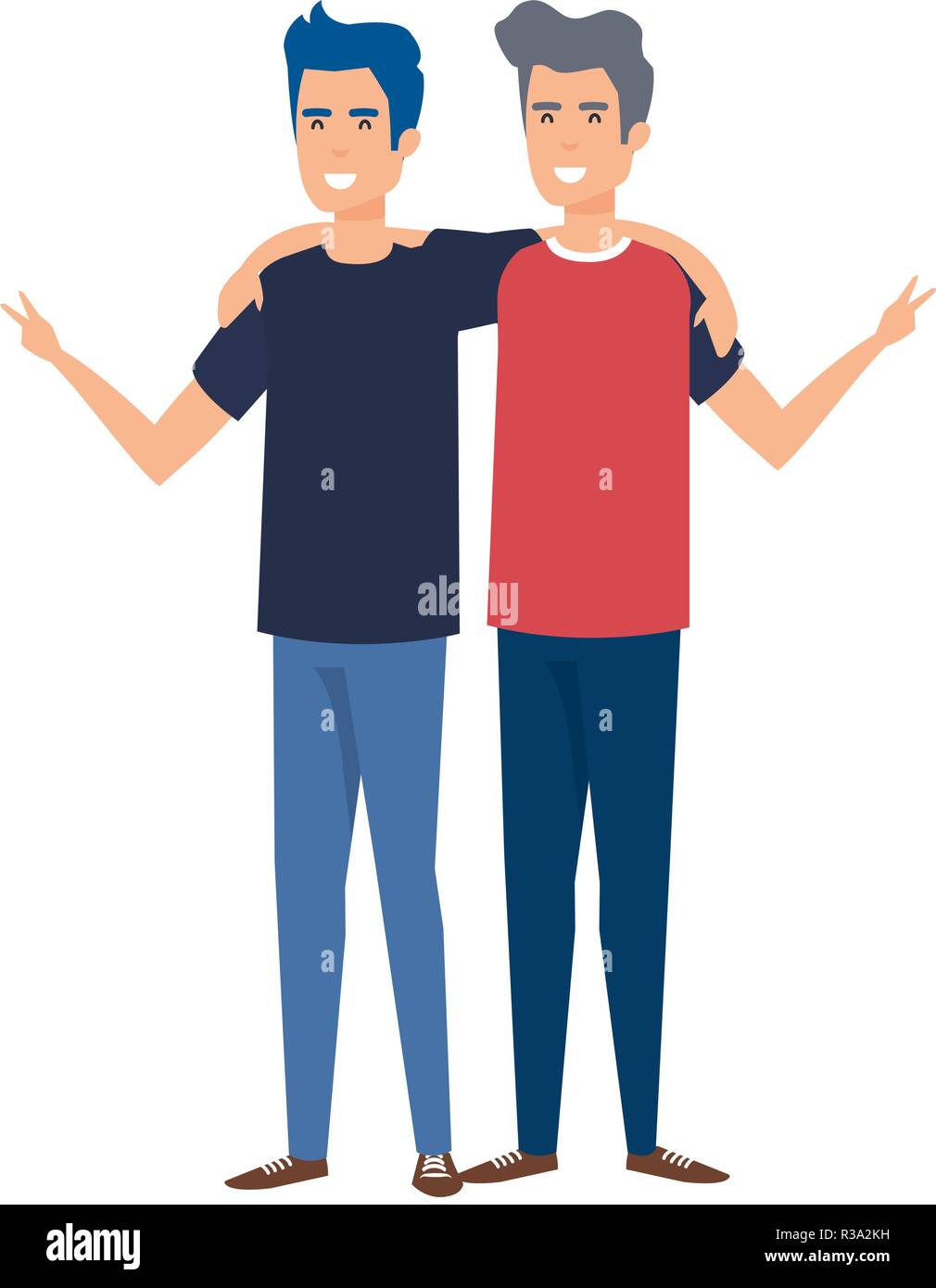 young and casual men characters Stock Vector Image & Art - Alamy