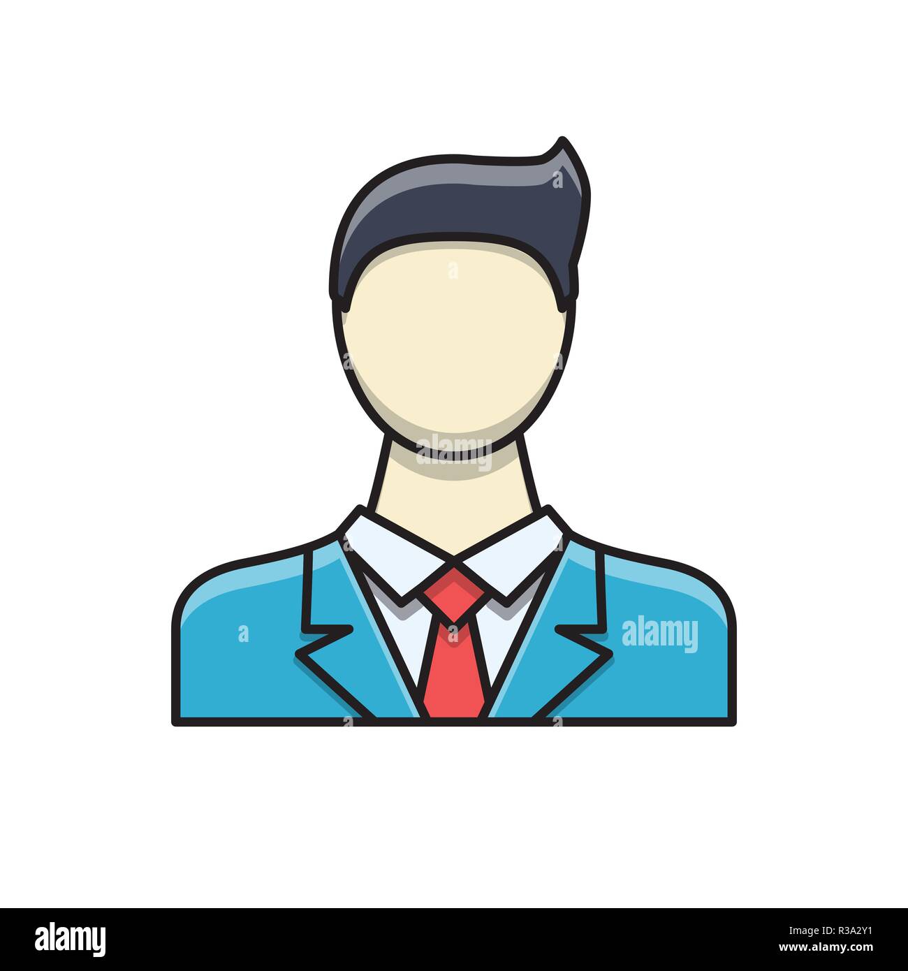 Businessman Filled Related Vector Icon Stock Vector