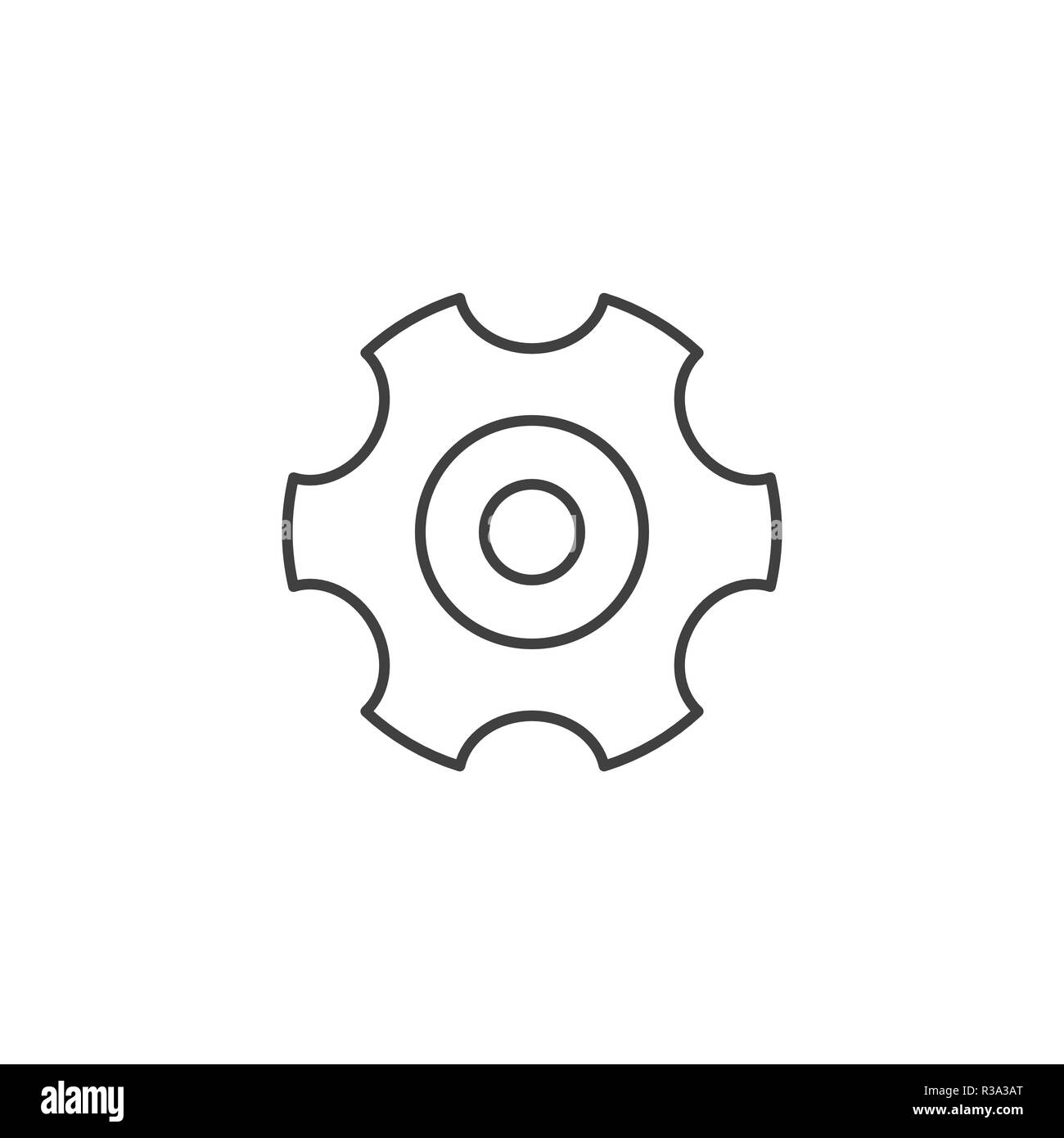Gear Related Vector Line Icon Stock Vector Image & Art - Alamy