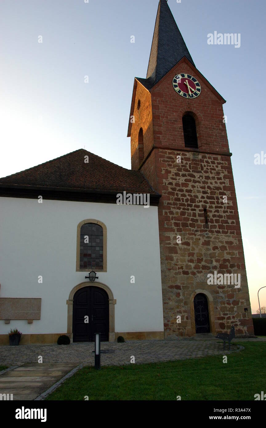 protestant church in winden / pfalz Stock Photo