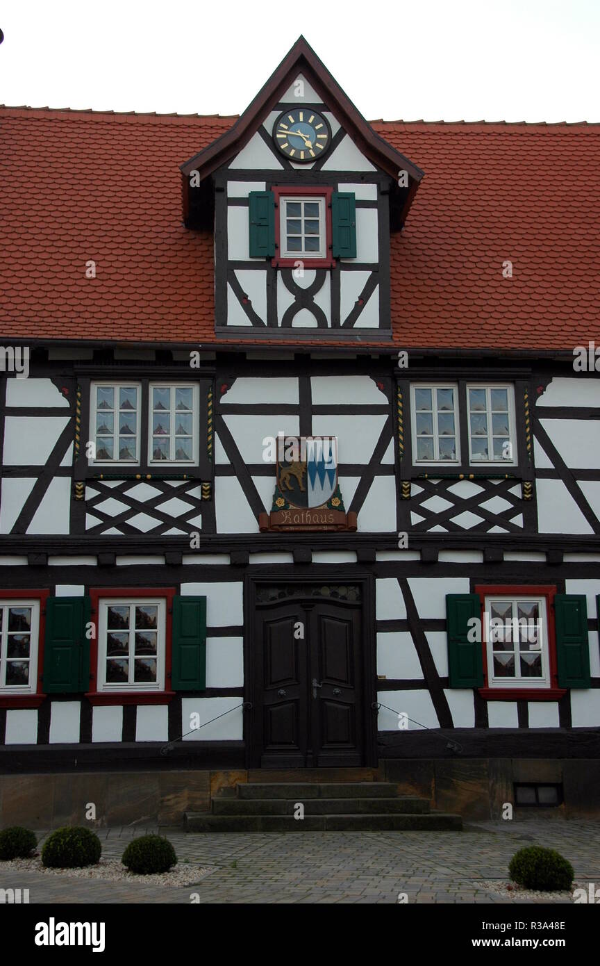 town hall in winden / pfalz Stock Photo