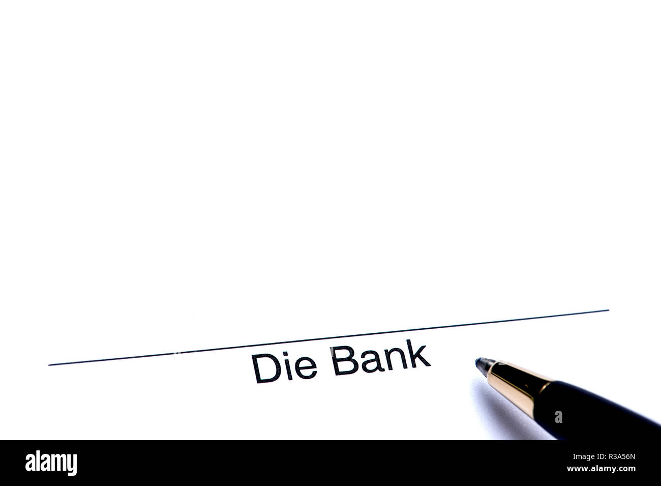 signature of the bank Stock Photo