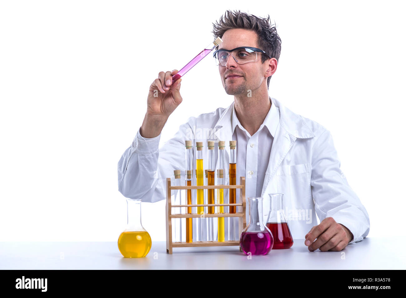 chemist in the lab Stock Photo
