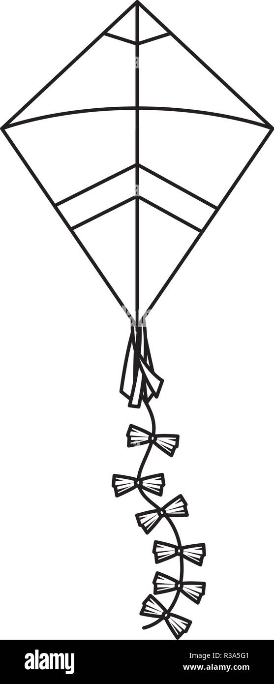 Kite Outline Clipart