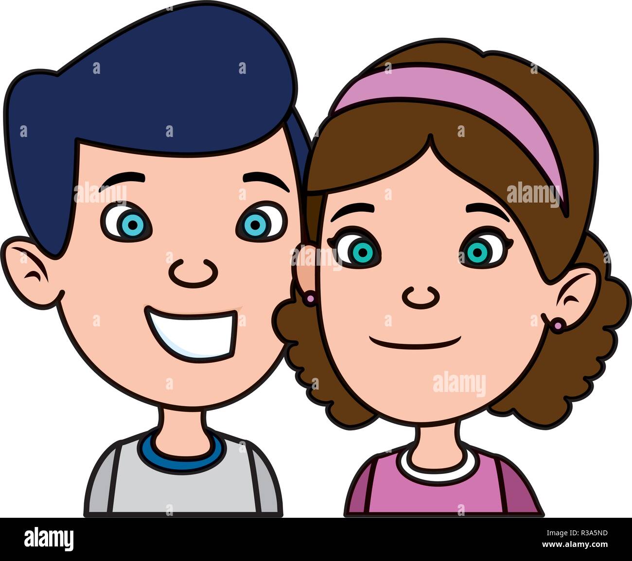 cute little kids couple Stock Vector Image & Art - Alamy