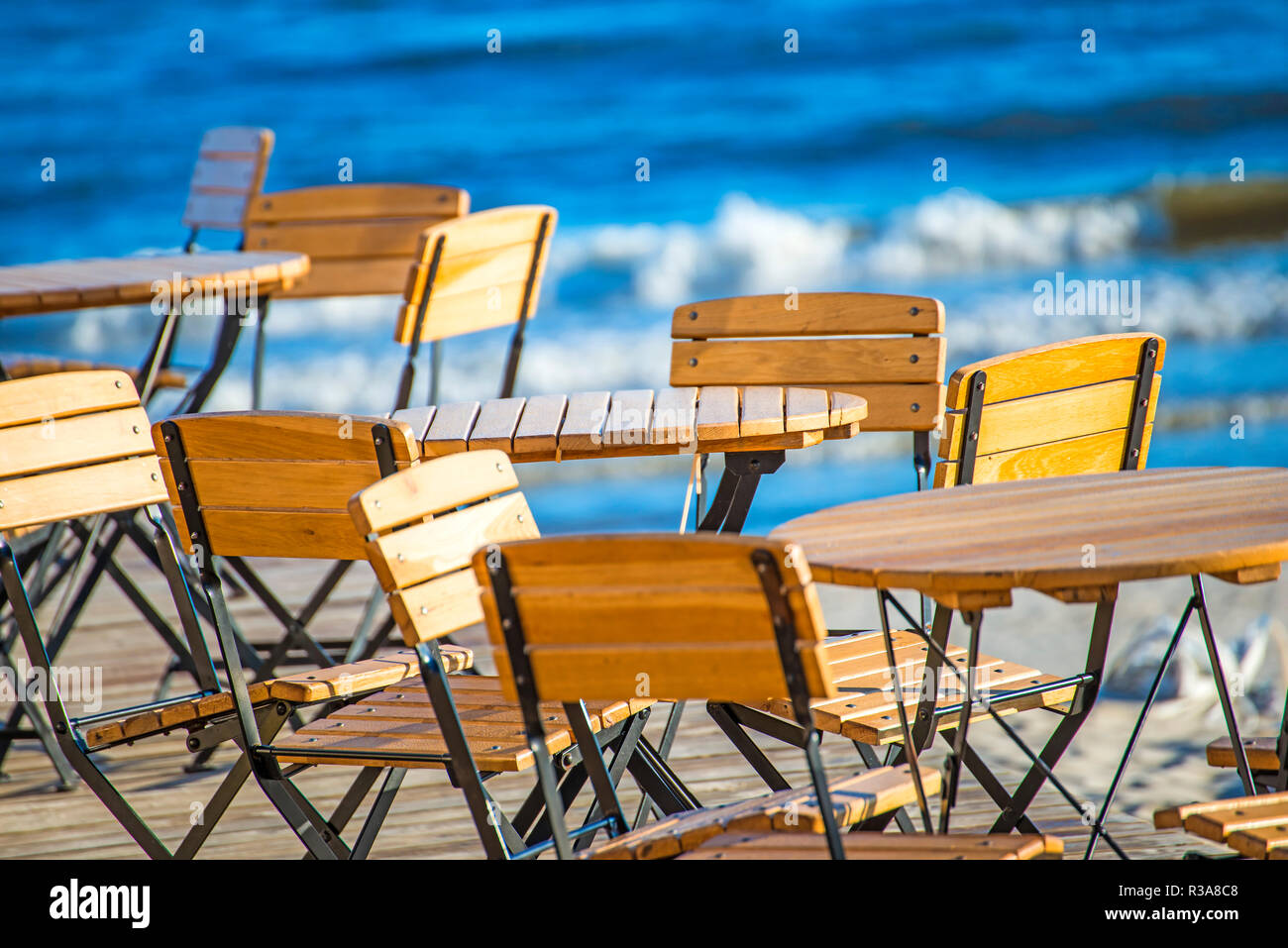 cafe on the baltic beach Stock Photo - Alamy