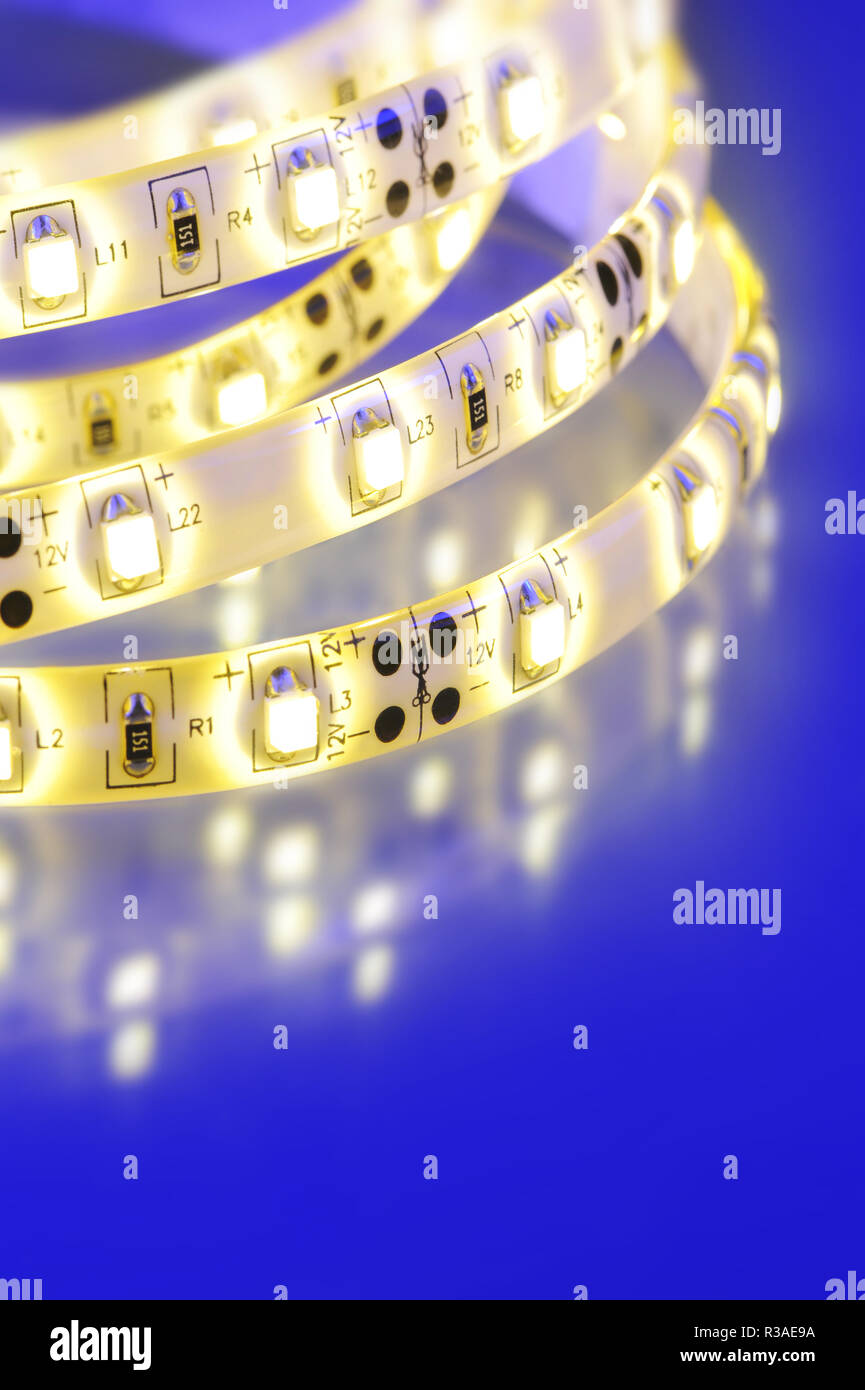 warm white led strip Stock Photo - Alamy