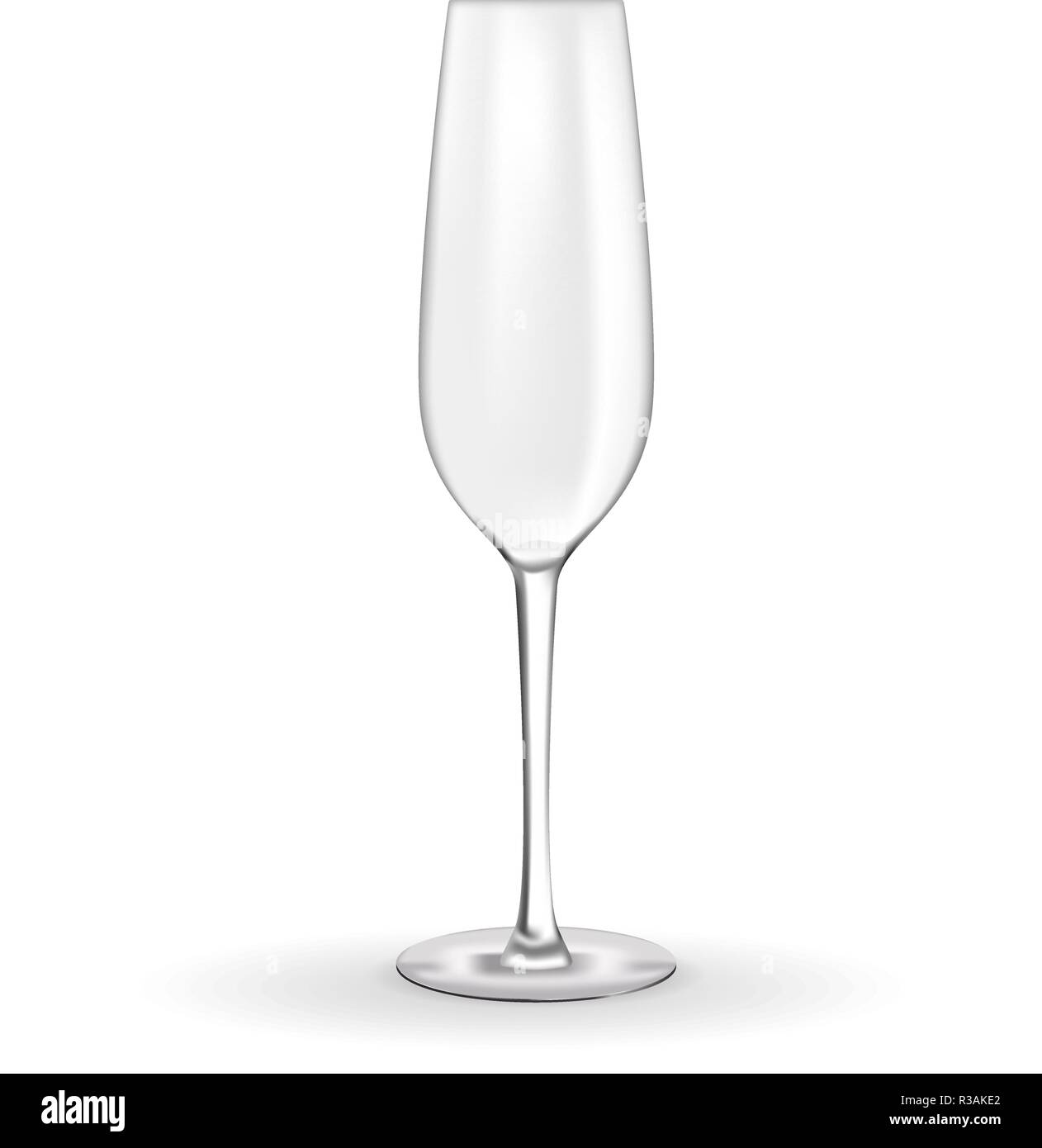 Empty glass of champagne Stock Vector