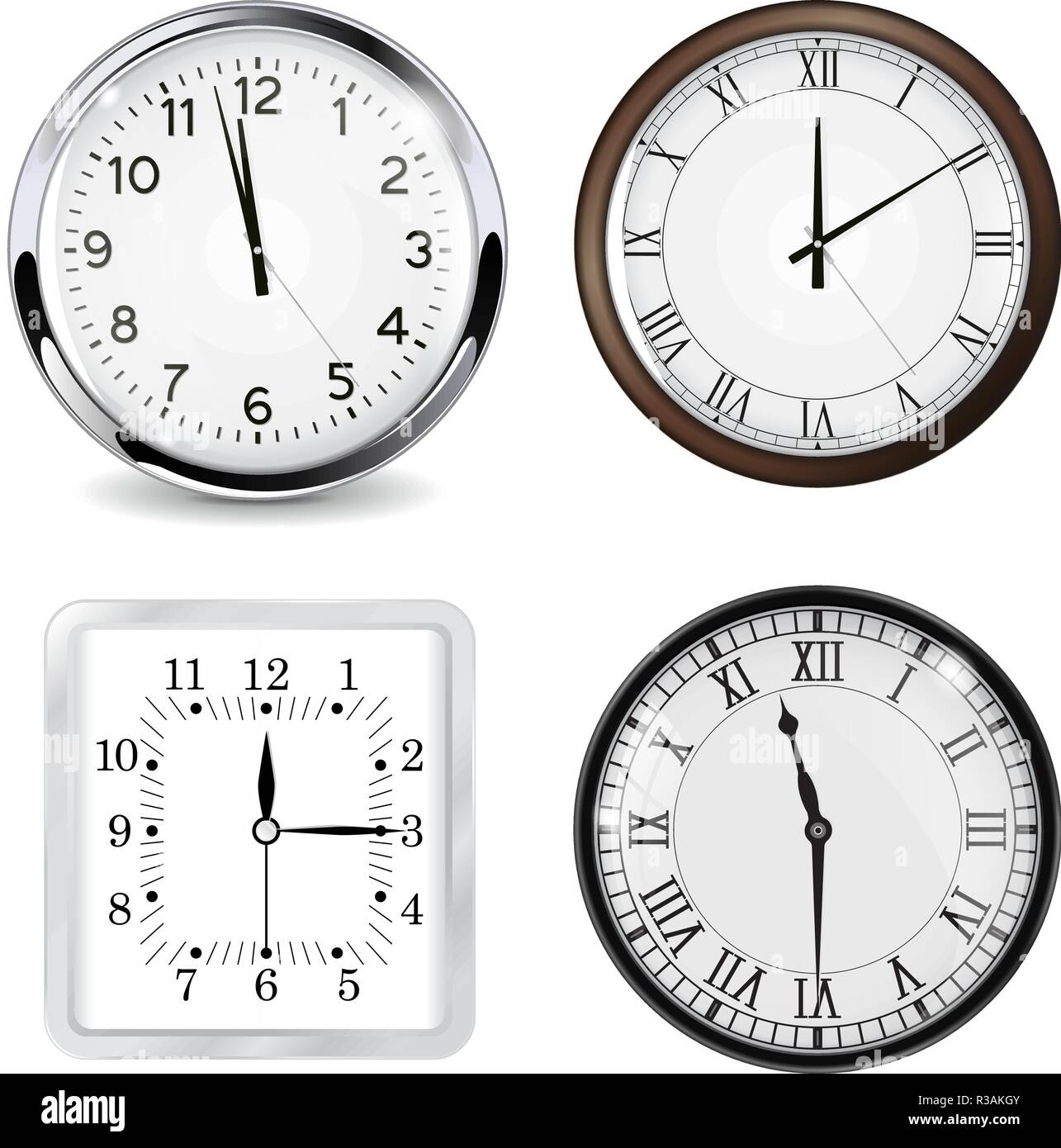 Roman numerals clock Cut Out Stock Images & Pictures Alamy