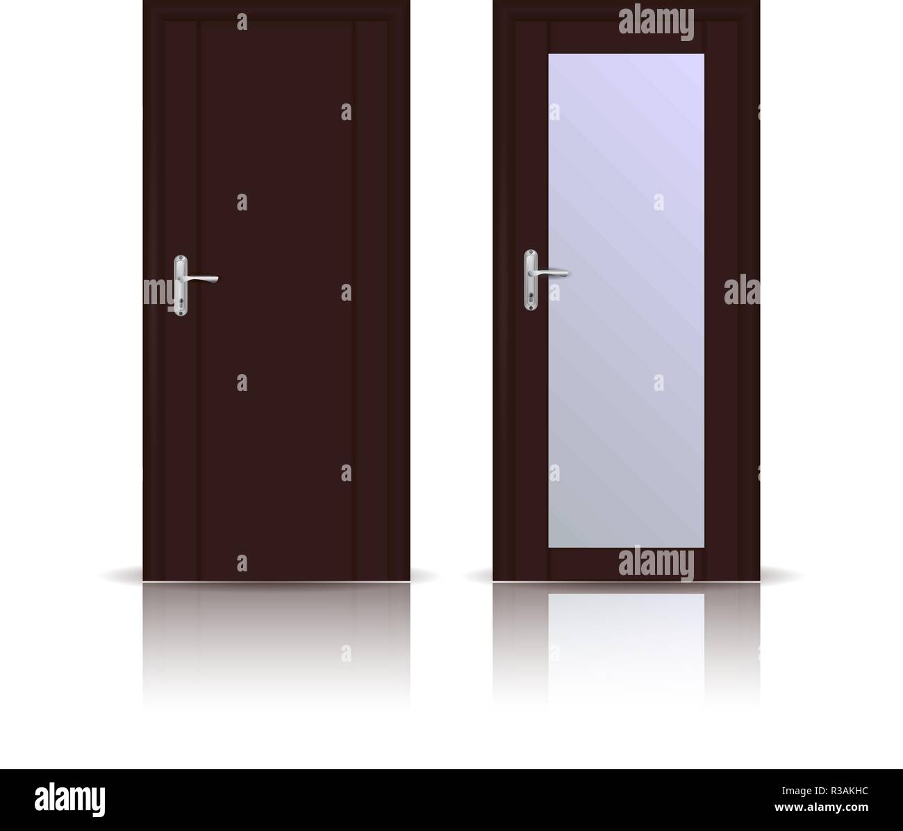 Brown wooden doors. Interior designs Stock Vector Image & Art Alamy
