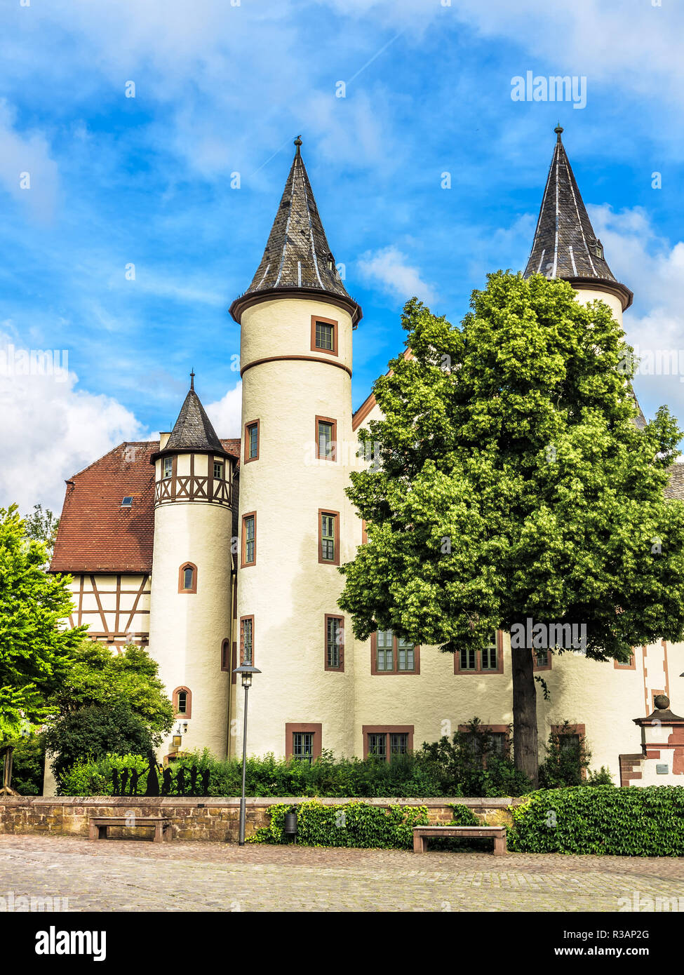 spessart museum and snow white - castle in lohr am main Stock Photo