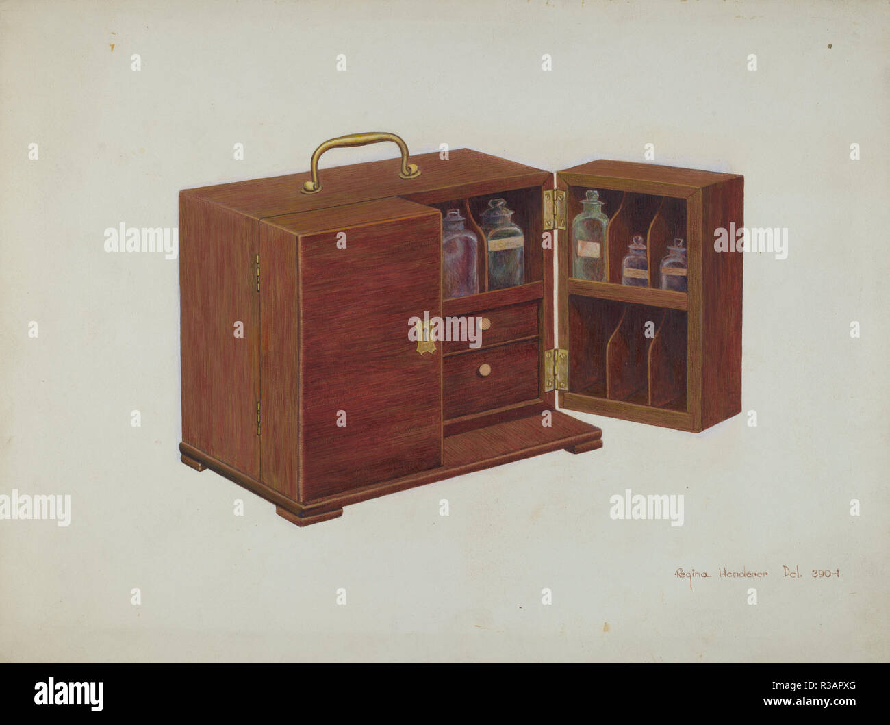 Portable Medicine Cabinet Dated C 1938 Dimensions Overall