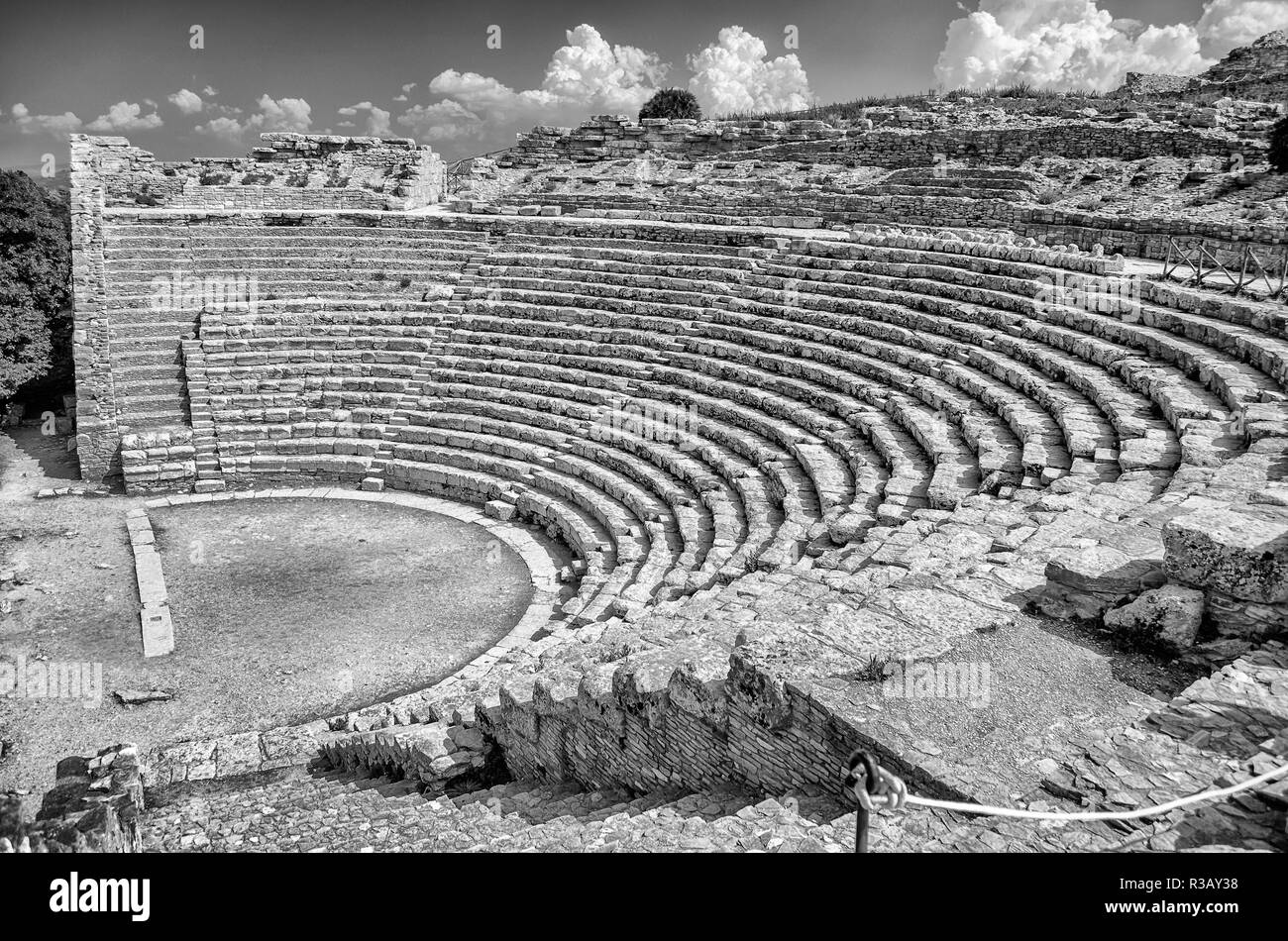 Amphitheatre stair Black and White Stock Photos & Images - Alamy