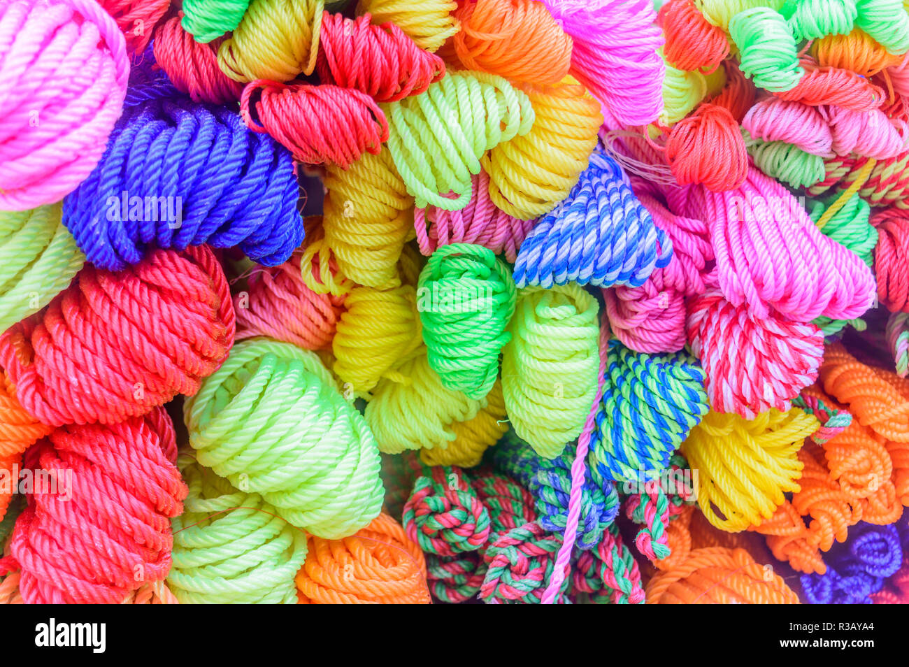 Download Bunch Or Bundle Of Circular Nylon Plastic Coil Cord Seamless Colorful Abstract Pattern Design Of Decorative Element Object Backdrop Background Tex Stock Photo Alamy