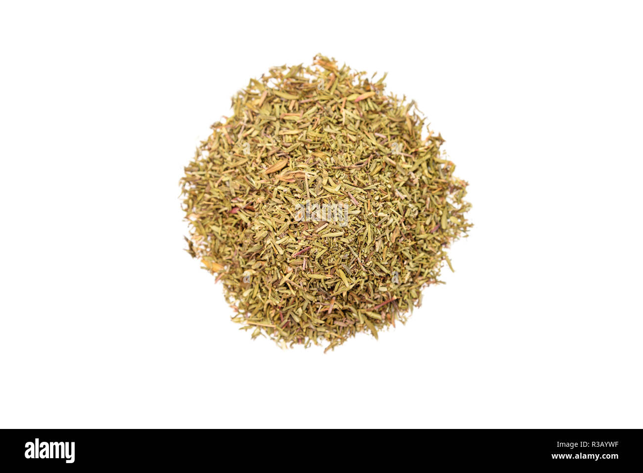 Pile of dried thyme Stock Photo