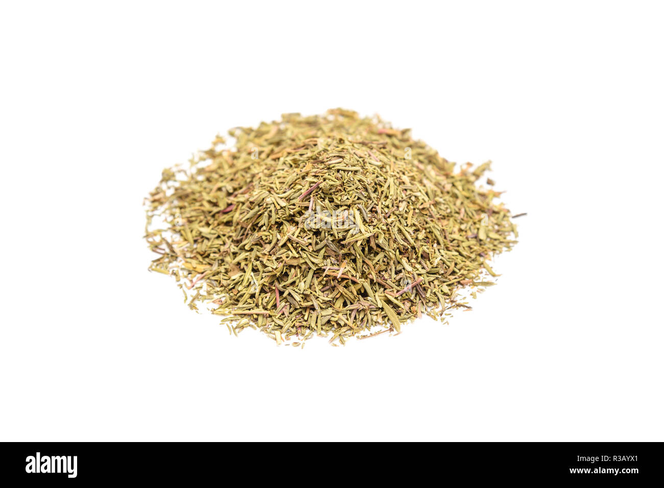 Pile of dried thyme Stock Photo