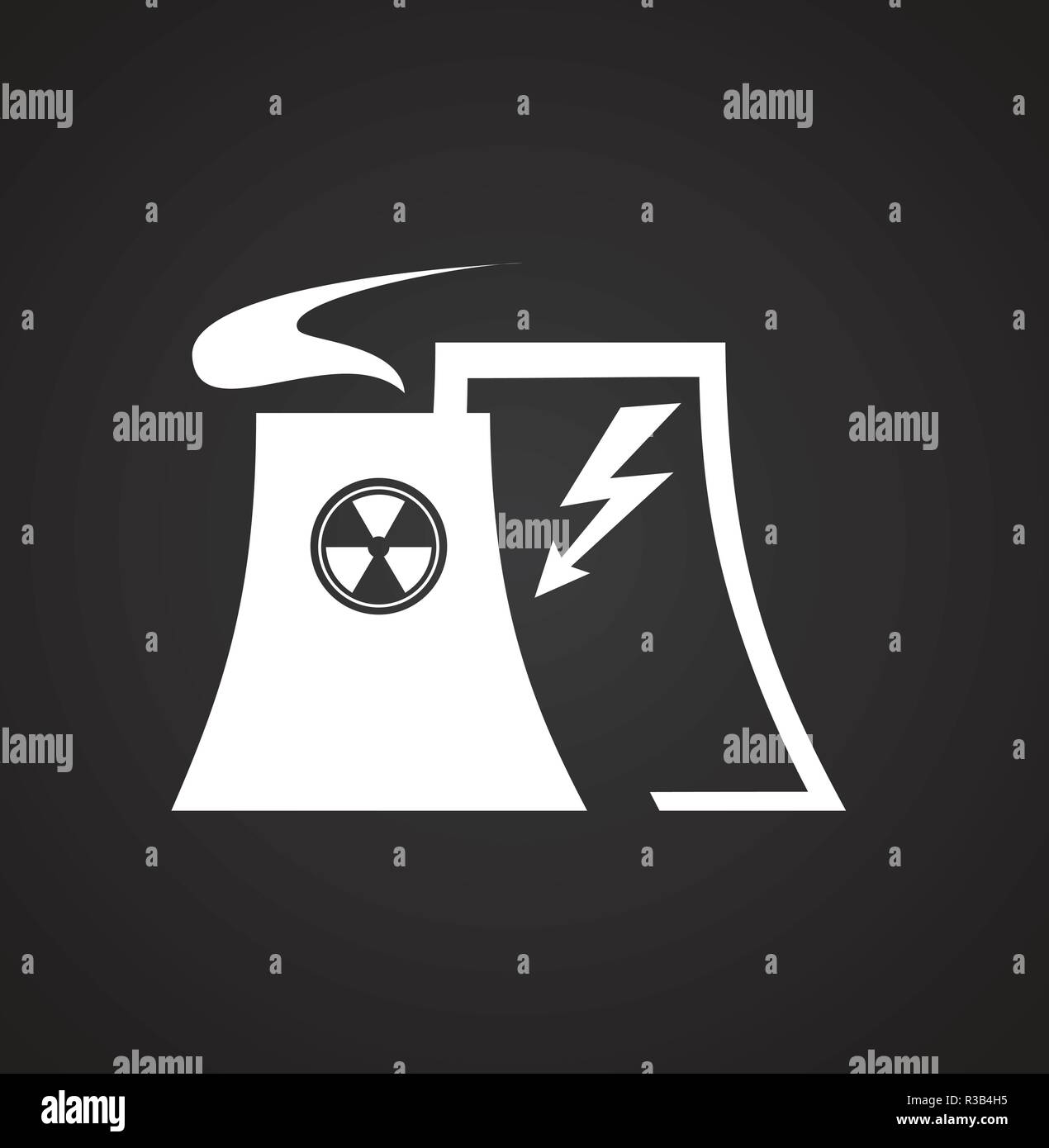 Nuclear energy on black background icon Stock Vector Image & Art - Alamy