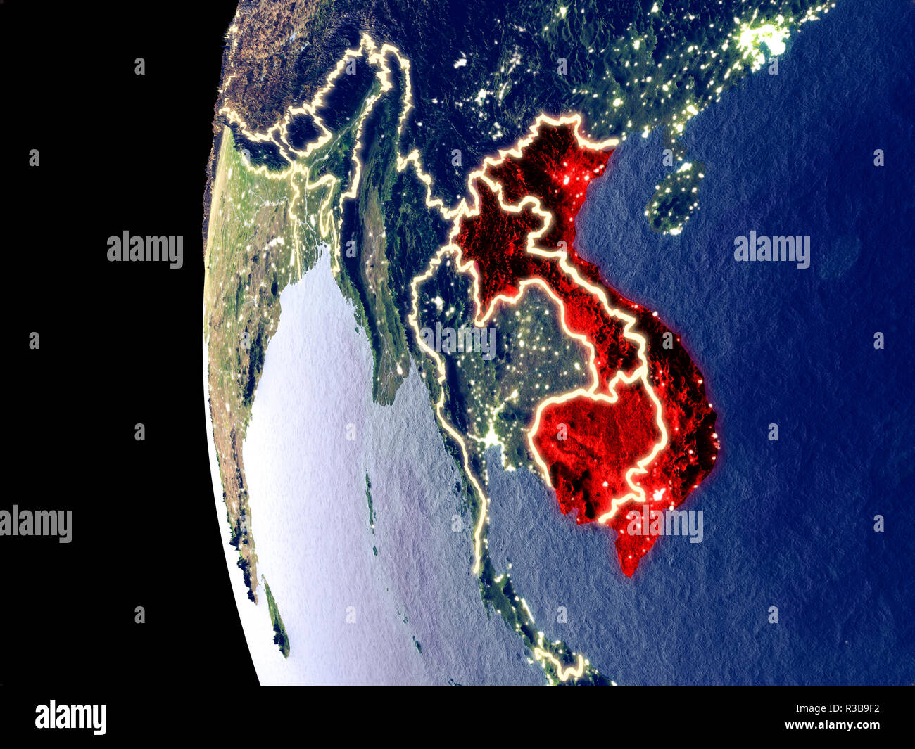 Satellite view southeast asia image hi-res stock photography and images ...