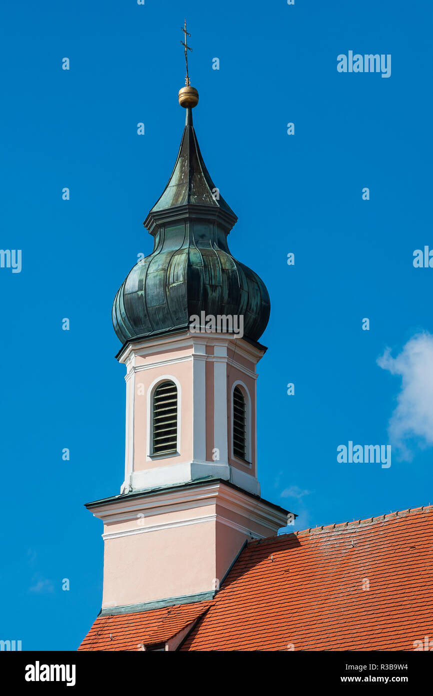 Onion dome, Wessobrunn Monastery, Upper Bavaria, Bavaria, Germany Stock Photo Alamy