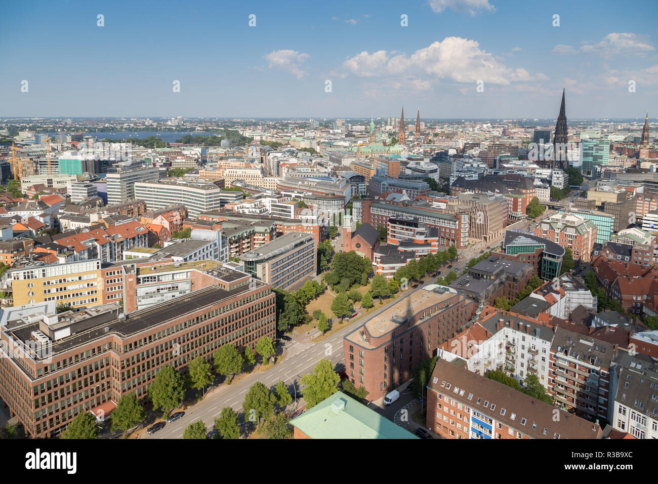 View over Hamburg, Germany Stock Photo