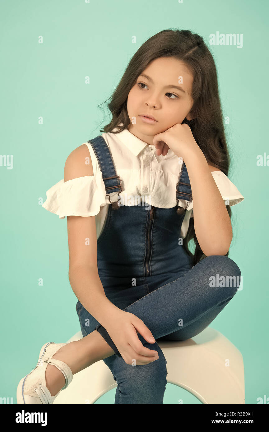 Preteen Girl In Blue Jeans Stock Photos Preteen Girl In Blue