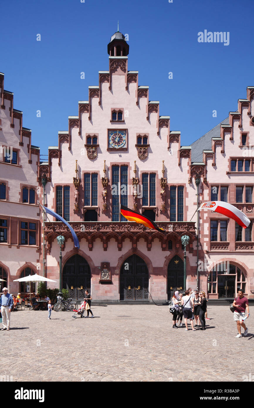 City Hall Römer, Frankfurt am Main, Hesse, Germany Stock Photo