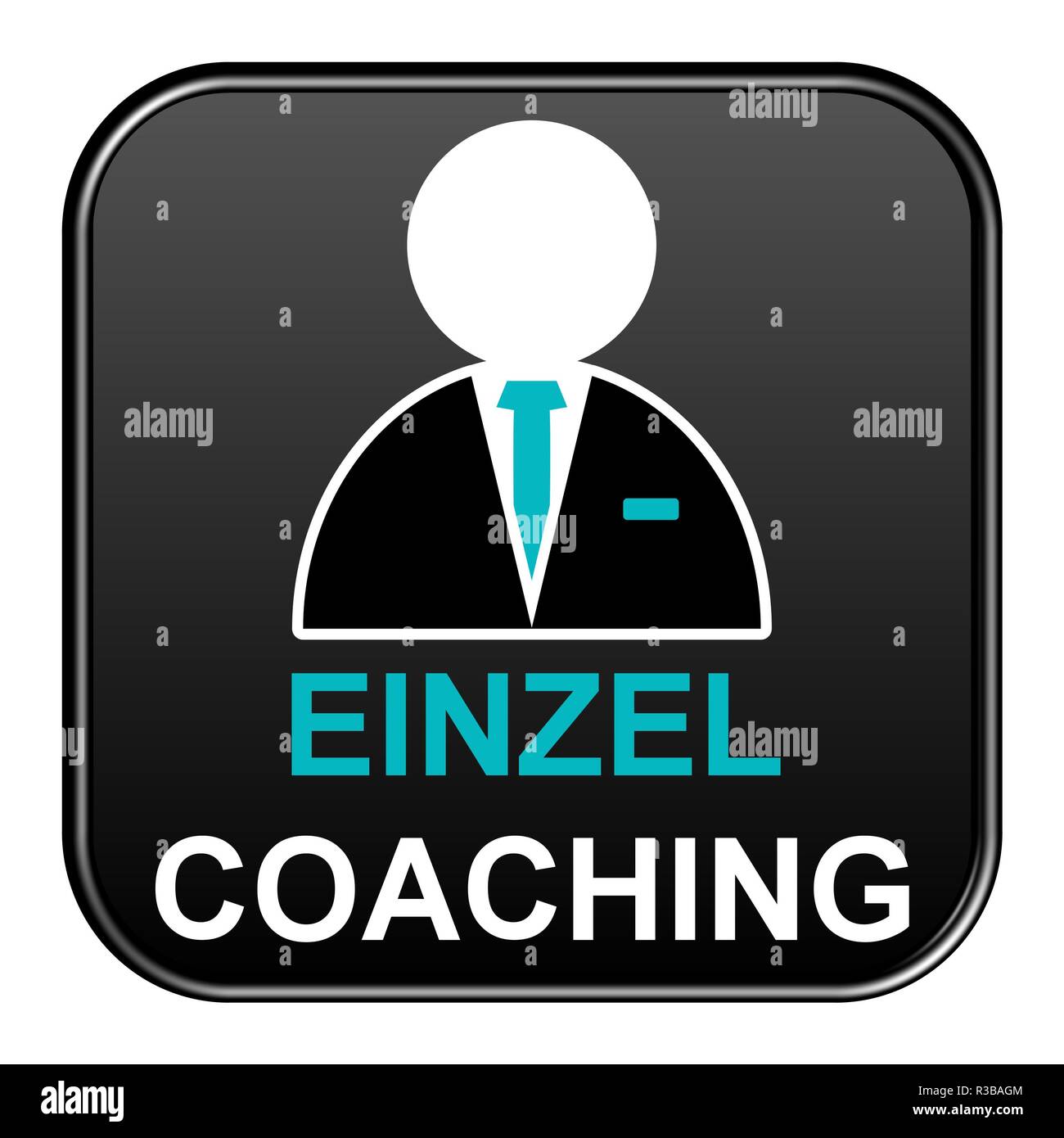 black button: individual coaching Stock Photo
