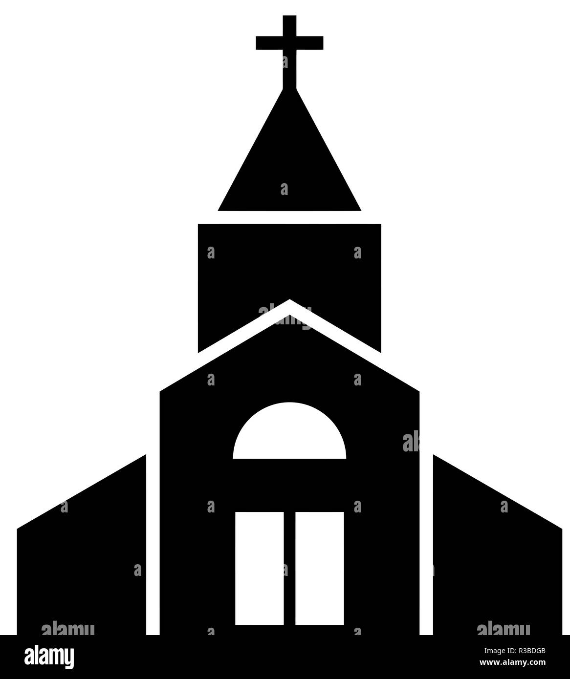 church chapel holy architecture traditional silhouette illustration ...