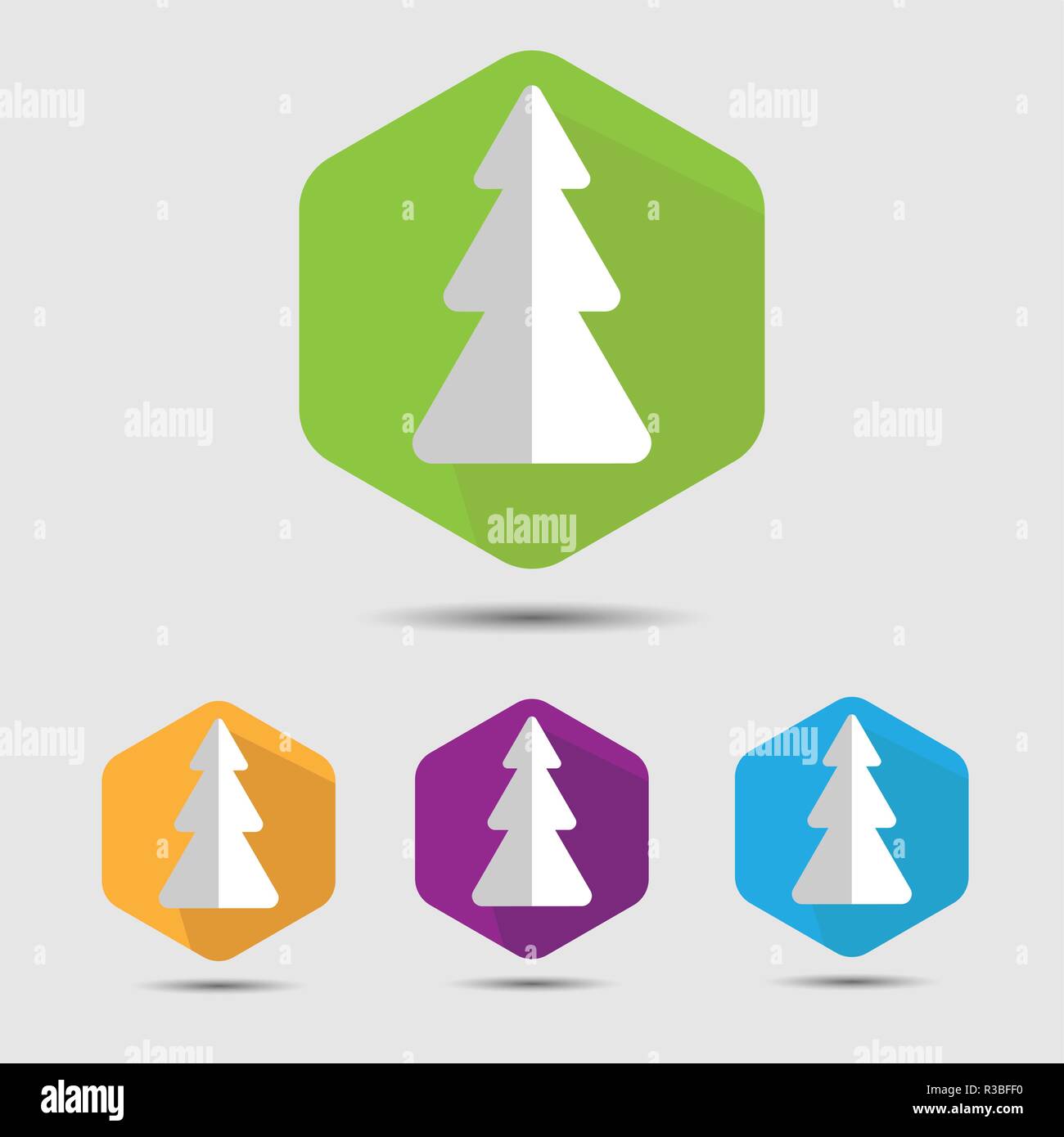 green christmas tree logo vector easy icon Stock Vector
