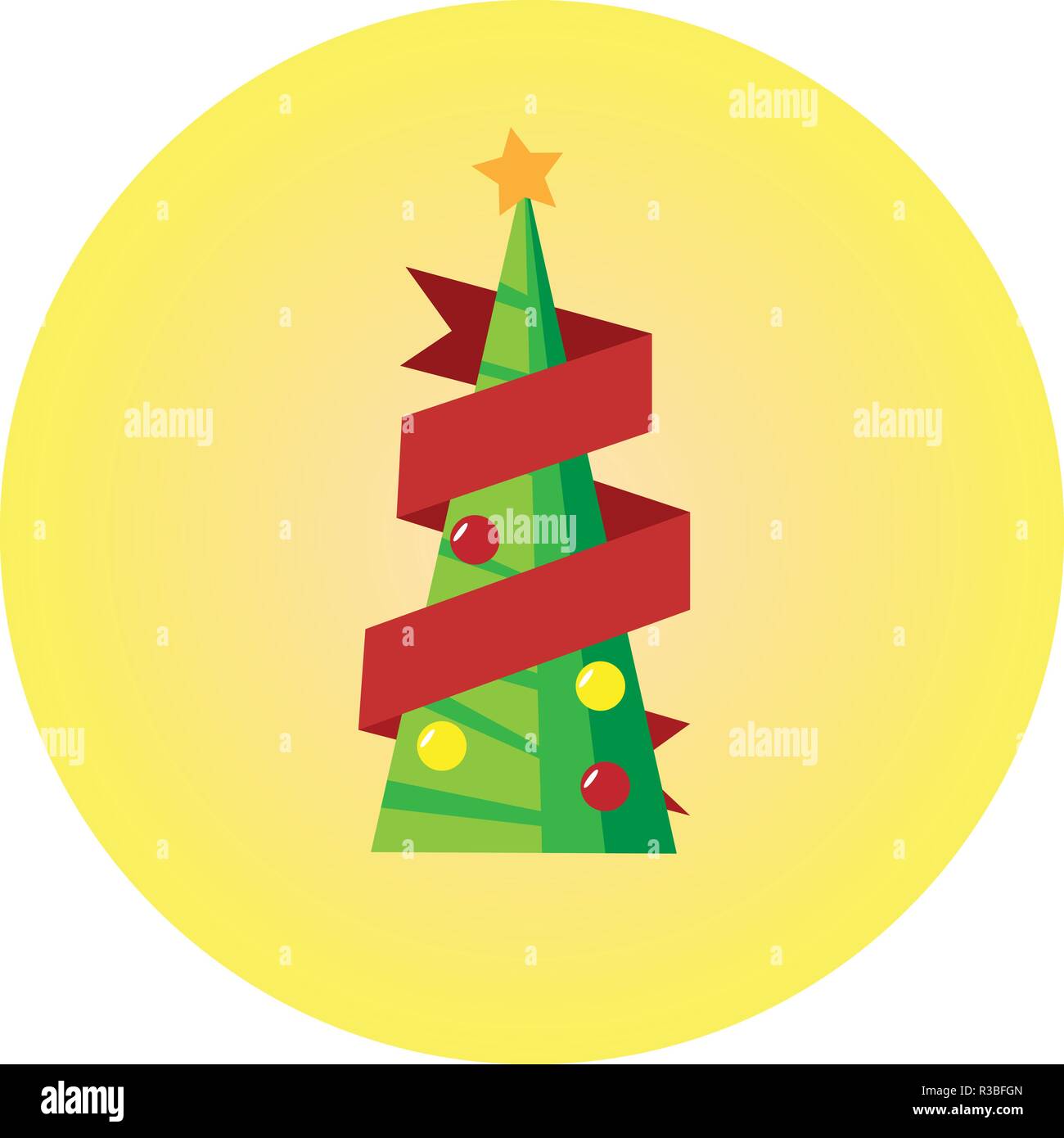 green christmas tree logo vector easy icon Stock Vector