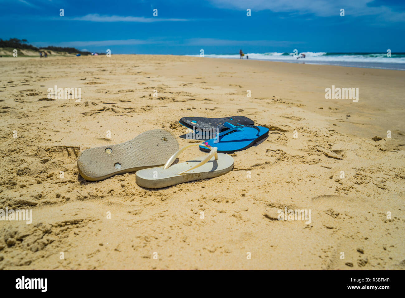sandals on the beach Stock Photo - Alamy