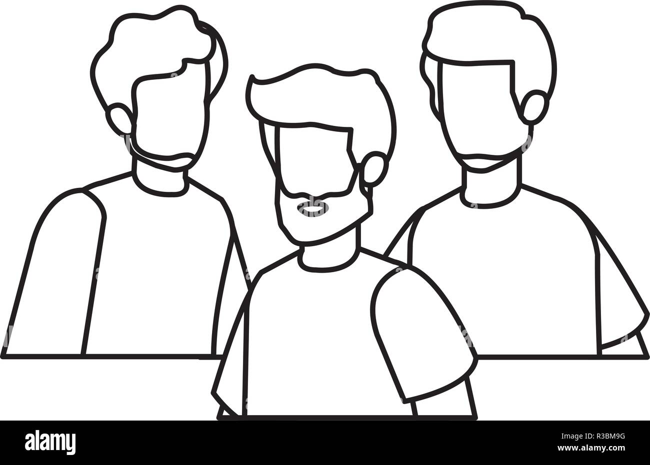 group of men characters Stock Vector Image & Art - Alamy