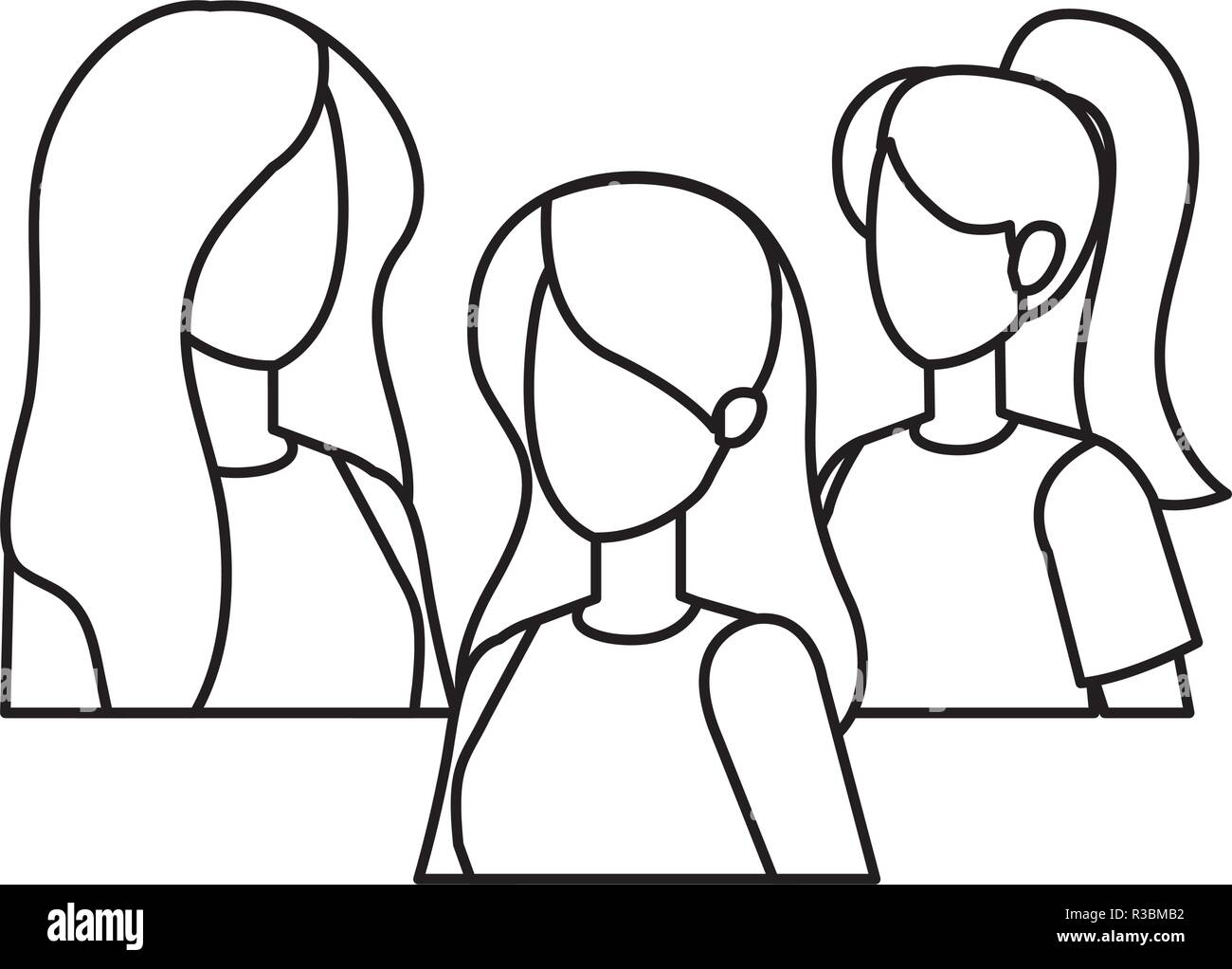 Group diverse people standing Black and White Stock Photos & Images - Alamy