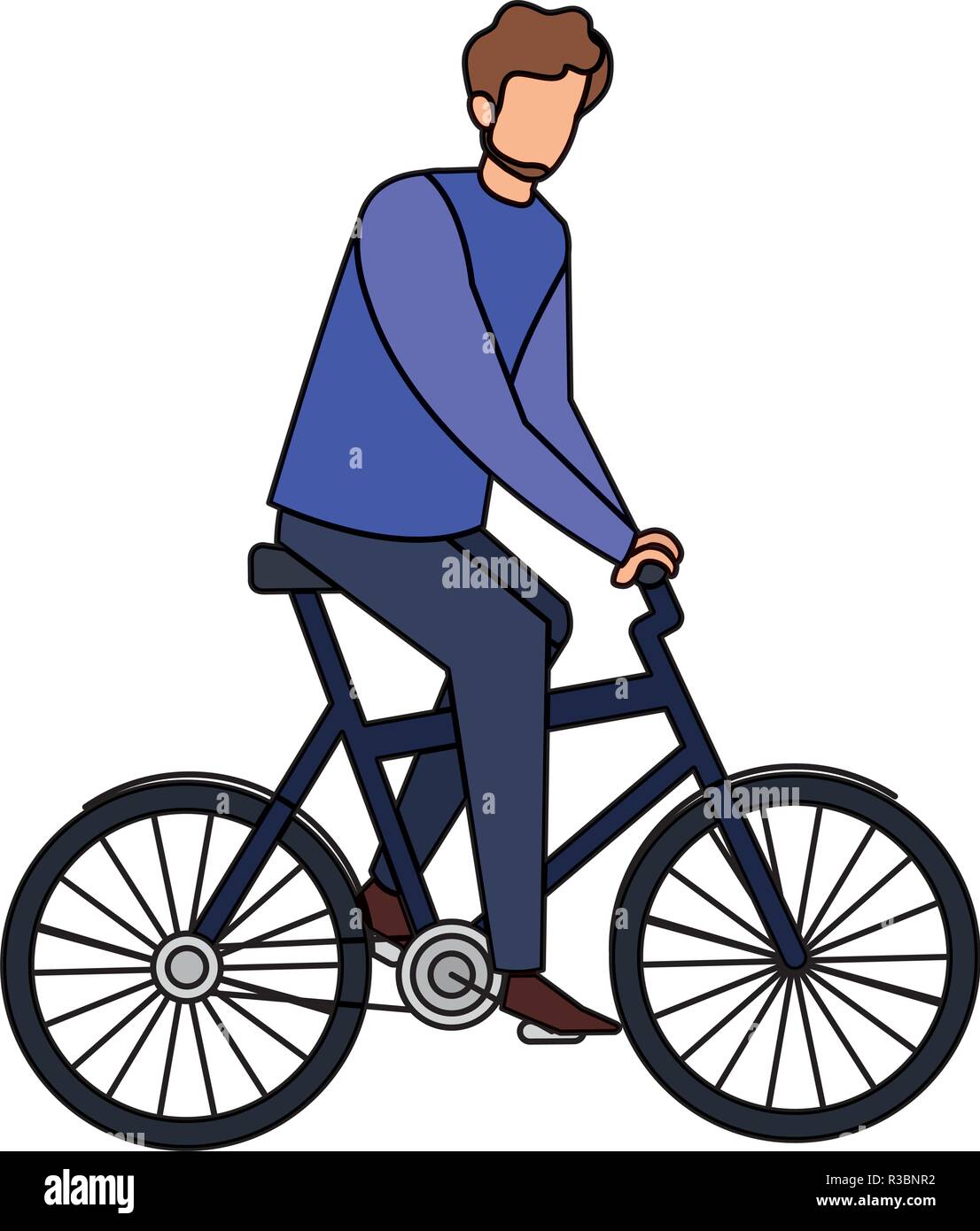 young man in bicycle avatar character Stock Vector Image & Art - Alamy
