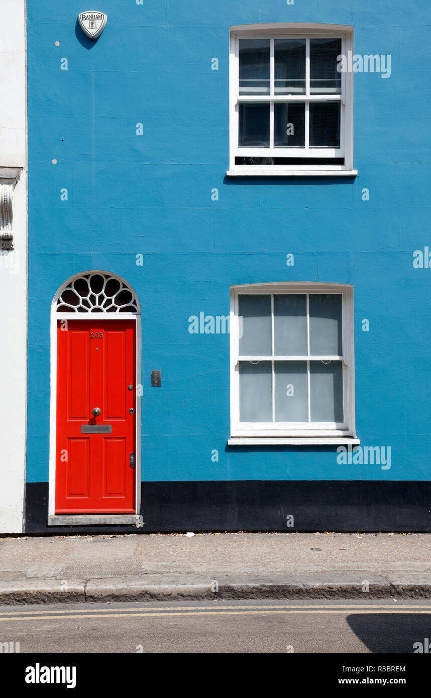 Front door on Battersea Church Road, Battersea, London, UK Stock Photo